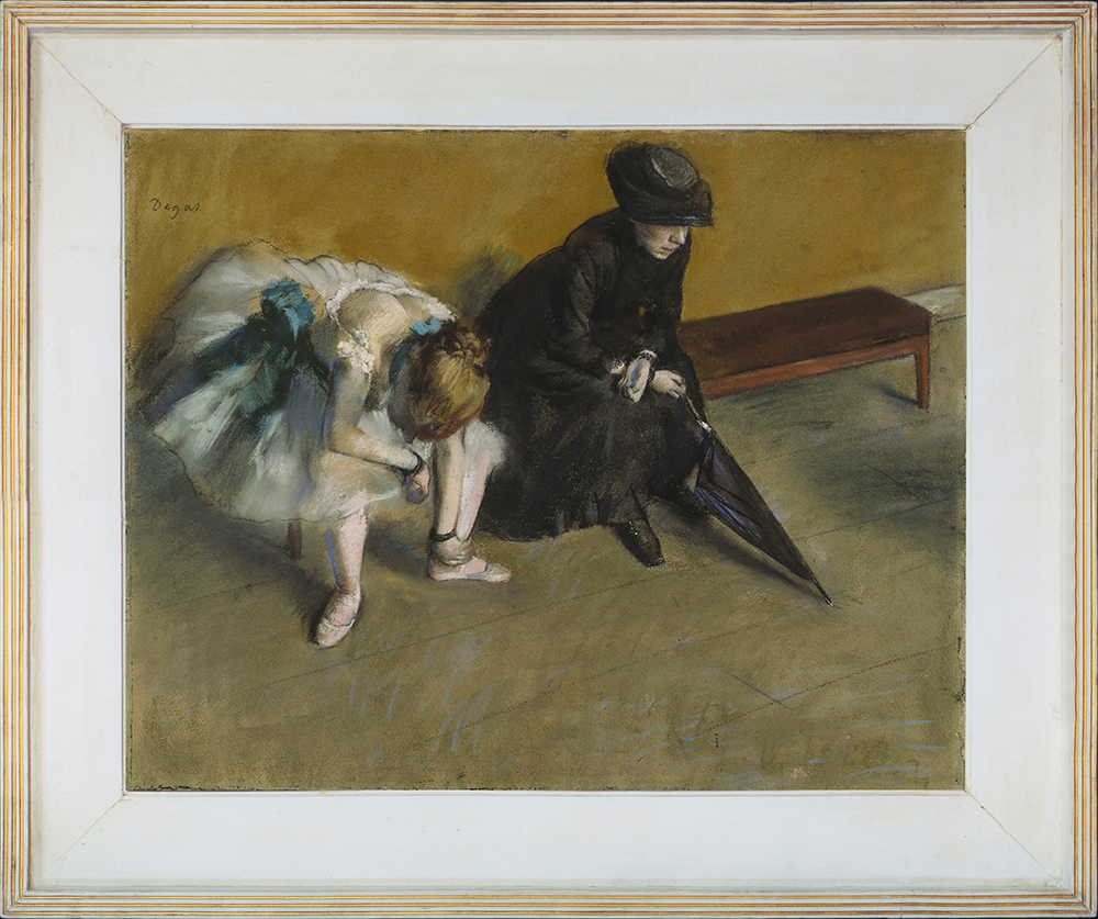 Edgar Degas (1834-1917), Waiting (L'attente), c.1882, pastel on paper, 48.3 x 61 cm., 19 x 24 ins, inreplica Degas frame. The J. Paul Getty Museum, Los Angeles, owned jointly with the Norton Simon Art Foundation, Pasadena.