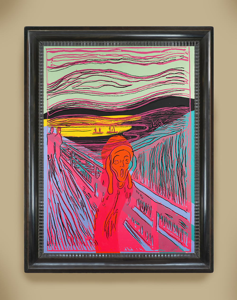 9 Warhol The Scream After Munch In Replica Pearwood Frame
